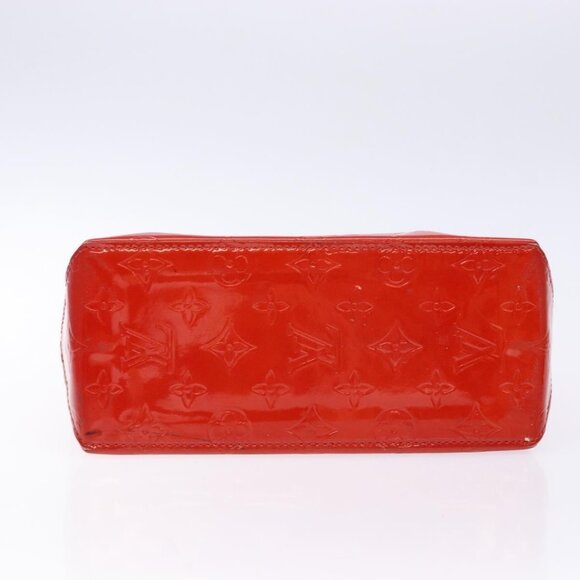 LOUIS VUITTON Monogram Vernis Reade PM Hand Bag Red Rouge LV Auth - Picture 6 of 16